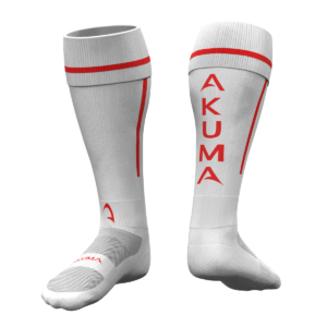 Adult Vertical Socks – White/Red