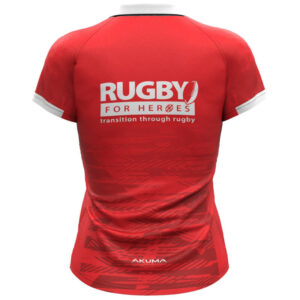 Ladies Semi-Fit Rugby Shirt – Trad Red
