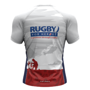 Men’s White Poppy Semi-Fit Rugby Shirt – Round